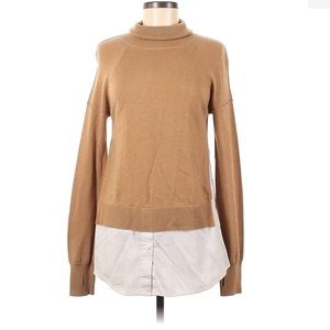 KF/KaufmanFranco Collective Women Brown Mixed Media Sweater